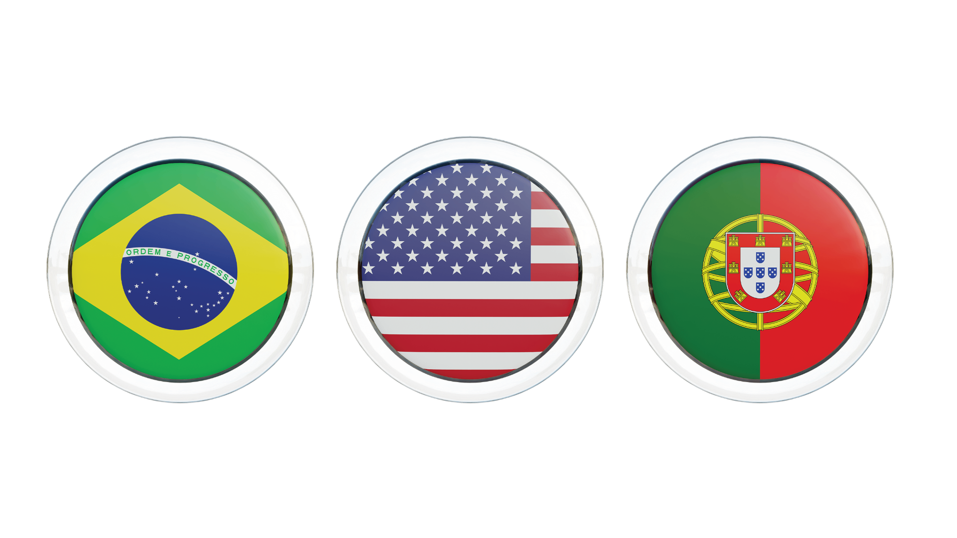 Atendimento em Português (Brasil), Inglês (EUA) e Português (Portugal)